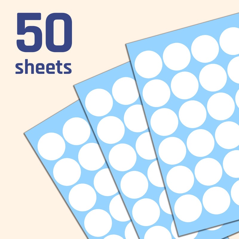 TownStix 1200 Pack, 1" Round Dot Stickers Circle Labels - White - Image 3